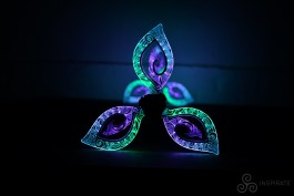 Inspirate Vortex Lotus LED dragon staff with lotus-shaped modular heads