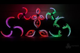 Inspirate Vortex Lotus LED dragon staff with lotus-shaped modular heads