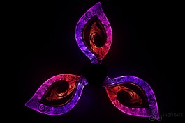 Inspirate Vortex Lotus LED dragon staff with lotus-shaped modular heads